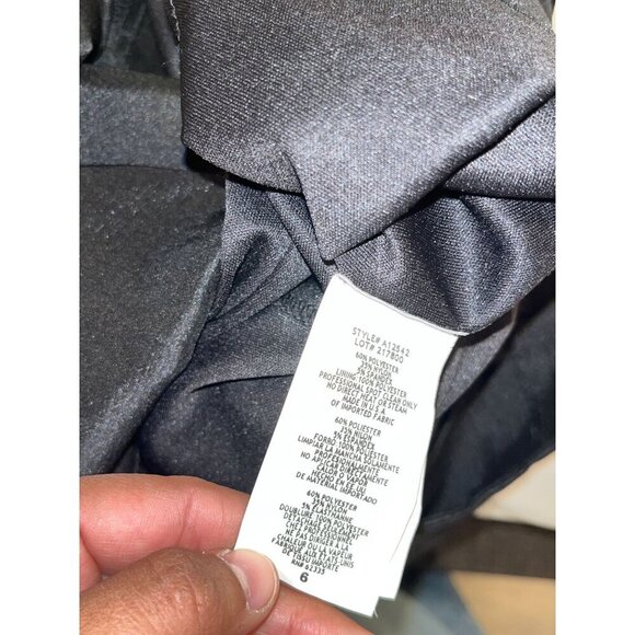 Betsy & Adam Black/White Side Zipper Pleated Bodice Y2idi Dress Women's Size 6 - Picture 10 of 10